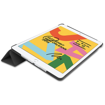 iPad 2021 (9th Gen)/2020 (8th Gen)/iPad 2019 (7th Gen) - TriFold Smart Book Case - Black