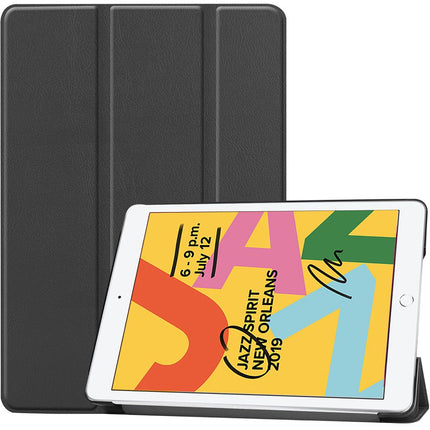 iPad 2021 (9th Gen)/2020 (8th Gen)/iPad 2019 (7th Gen) - TriFold Smart Book Case - Black