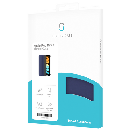 iPad Mini 2024 (7th Gen) - TriFold Smart Book Case - Blue