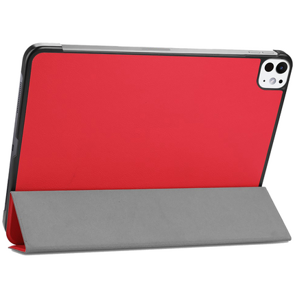 iPad Pro 11 (M5 2025 / M4 2024) - TriFold Smart Book Case - Red