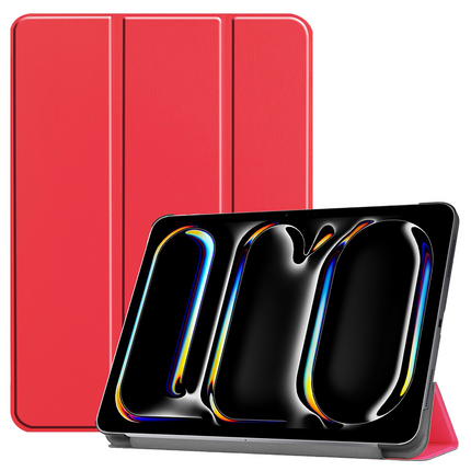 iPad Pro 11 (M5 2025 / M4 2024) - TriFold Smart Book Case - Red