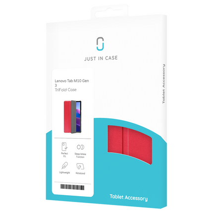 Lenovo Tab M10 Gen 3 - TriFold Smart Book Case - Red
