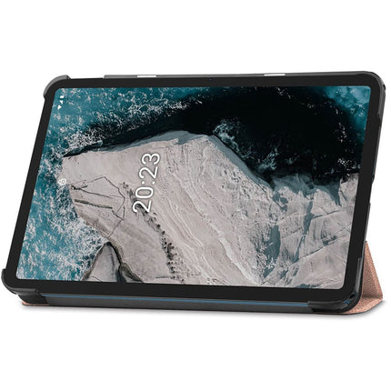 Nokia T20 - TriFold Smart Book Case - Rose Gold