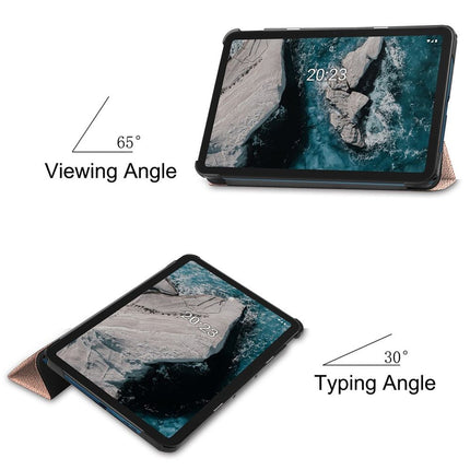 Nokia T20 - TriFold Smart Book Case - Rose Gold