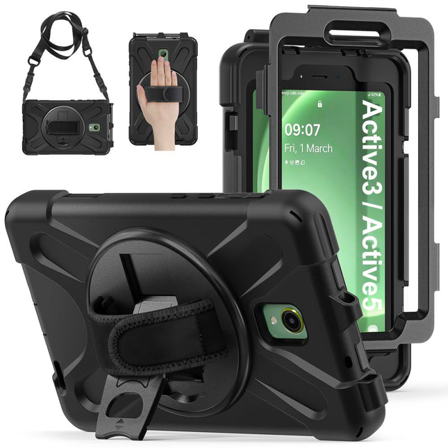 Samsung Galaxy Tab Active5 / Tab Active3 - Shockproof Case (Hand Strap) - Black