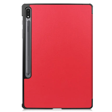 Samsung Galaxy Tab S9 / S9 FE / S10 FE / S10 Lite - TriFold Smart Book Case - Red