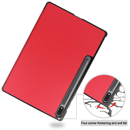 Samsung Galaxy Tab S9 / S9 FE / S10 FE / S10 Lite - TriFold Smart Book Case - Red