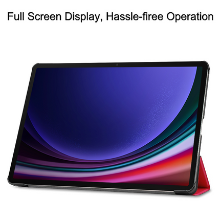 Samsung Galaxy Tab S9 / S9 FE / S10 FE / S10 Lite - TriFold Smart Book Case - Red