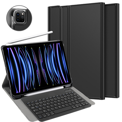 iPad Pro 12.9 2022 (6th Gen)/iPad Pro 12.9 2021 (5th Gen) - Premium Bluetooth Keyboard Cover Azerty