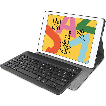 iPad 2021 (9th Gen)/2020 (8th Gen)/iPad 2019 (7th Gen) - Premium Bluetooth Keyboard Cover Qwerty