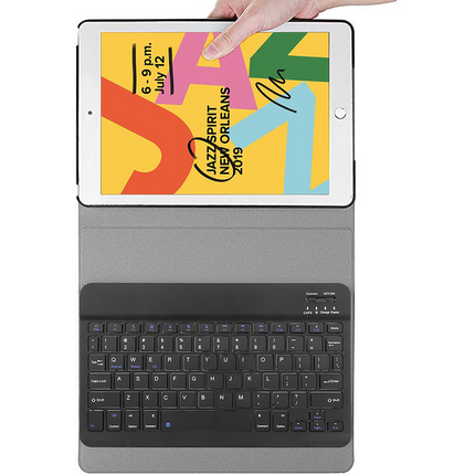 iPad 2021 (9th Gen)/2020 (8th Gen)/iPad 2019 (7th Gen) - Premium Bluetooth Keyboard Cover Qwerty