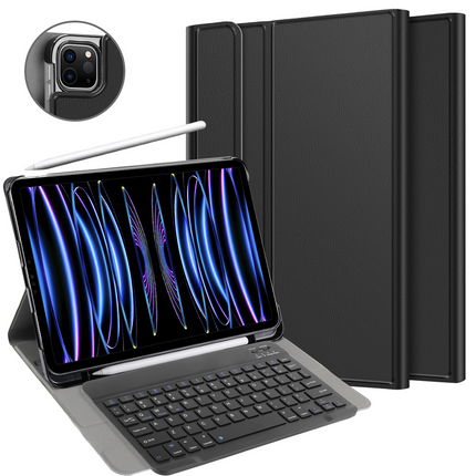 iPad Pro 12.9 2022 (6th Gen)/iPad Pro 12.9 2021 (5th Gen) - Premium Bluetooth Keyboard Cover Qwerty