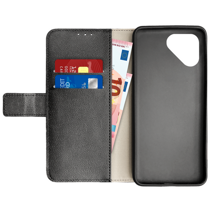 Classic Wallet Case - Fairphone 6 - PU leather Book Case - Black