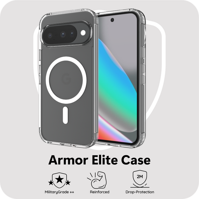 ArmorElite Case - Google Pixel 10 / 10 Pro - Military Grade Back Cover - (compatible with MagSafe) - Clear