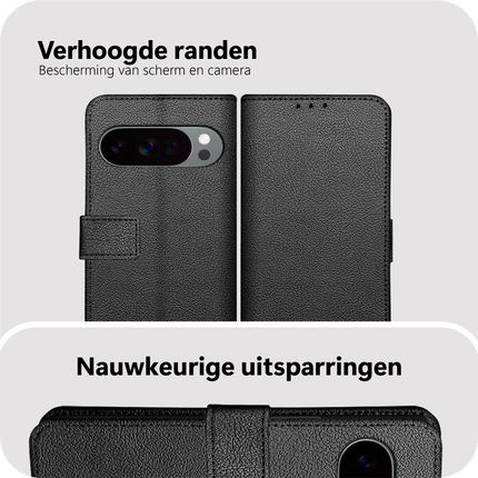 Classic Wallet Case - Google Pixel 10 / 10 Pro - PU leather Book Case - Black