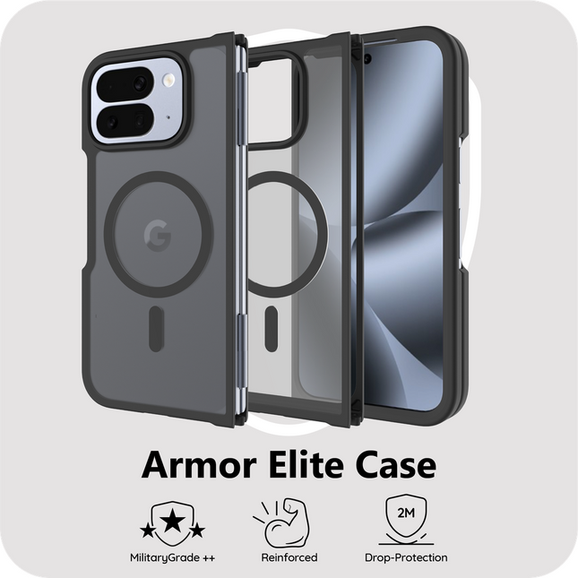 ArmorElite Case - Google Pixel 10 Pro Fold - Military Grade Back Cover - (compatible with MagSafe) - Black