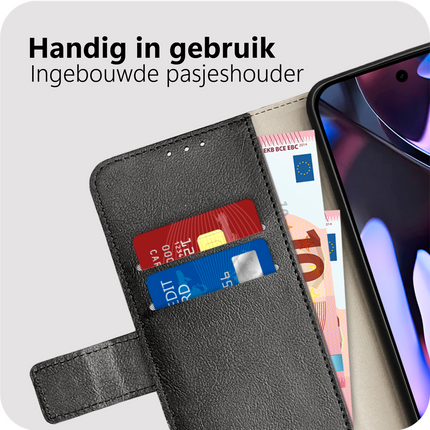 Classic Wallet Case - Google Pixel 10 Pro XL - PU leather Book Case - Black