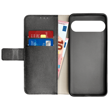 Classic Wallet Case - Google Pixel 10 Pro XL - PU leather Book Case - Black