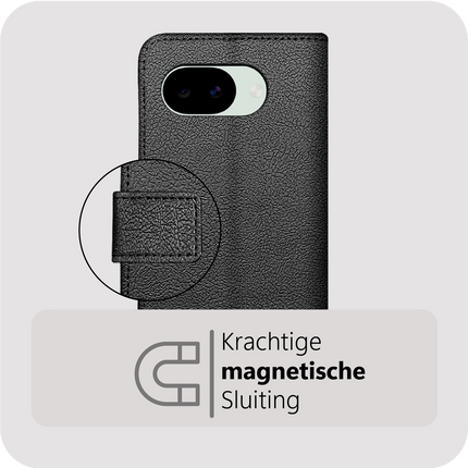 Classic Wallet Case - Google Pixel 10a - PU leather Book Case - Black