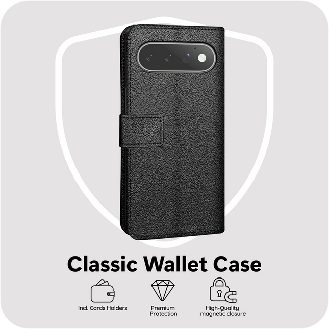 Classic Wallet Case - Google Pixel 11 / 11 Pro - PU leather Book Case - Black
