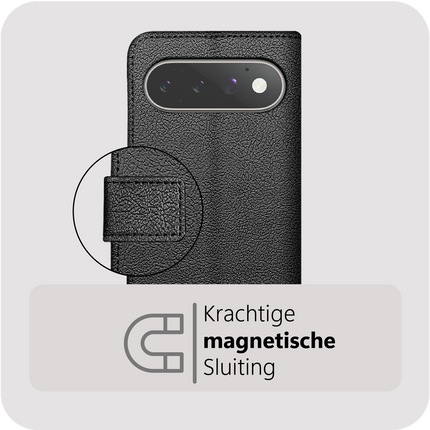 Classic Wallet Case - Google Pixel 11 Pro XL - PU leather Book Case - Black