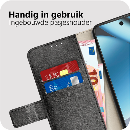 Classic Wallet Case - Google Pixel 11 Pro XL - PU leather Book Case - Black