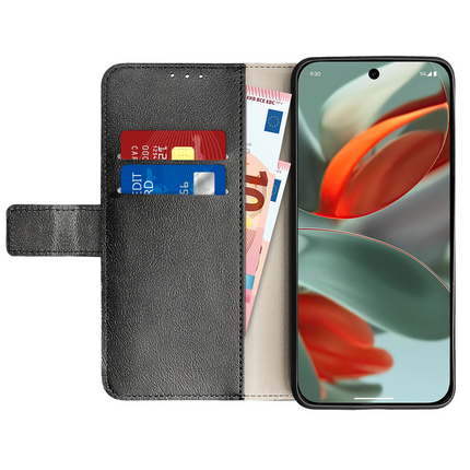 Classic Wallet Case - Google Pixel 9 / 9 Pro - PU leather Book Case - Black