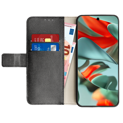 Classic Wallet Case - Google Pixel 9 Pro XL - PU leather Book Case - Black