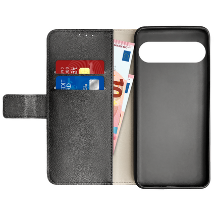 Classic Wallet Case - Google Pixel 9 Pro XL - PU leather Book Case - Black