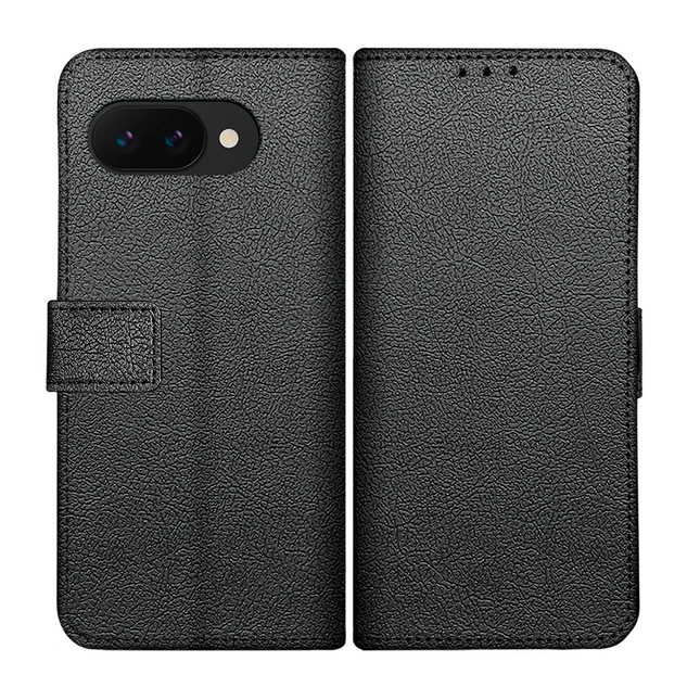 Classic Wallet Case - Google Pixel 9a - PU leather Book Case - Black