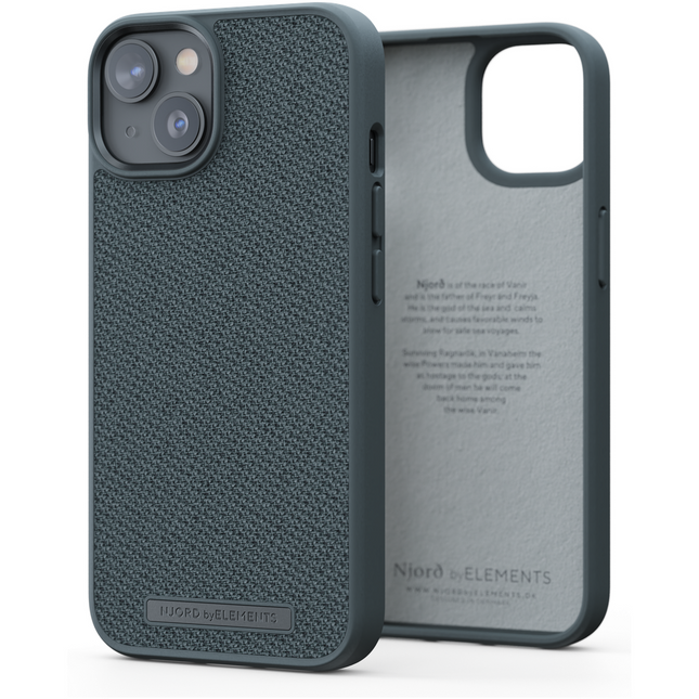 Njord Collections Case iPhone 14 Plus - Fabric Tonal - Dark Grey