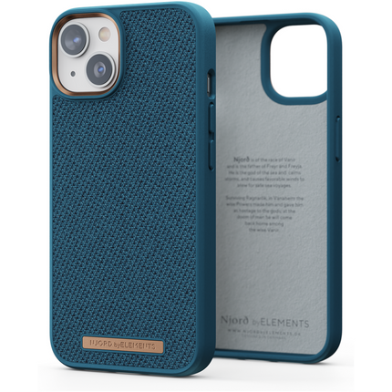 Njord Collections Case iPhone 14 Plus - Fabric Tonal - Deep Sea