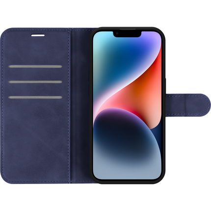 PrimeWallet Case - iPhone 14 - PU leather Wallet Case - Blue
