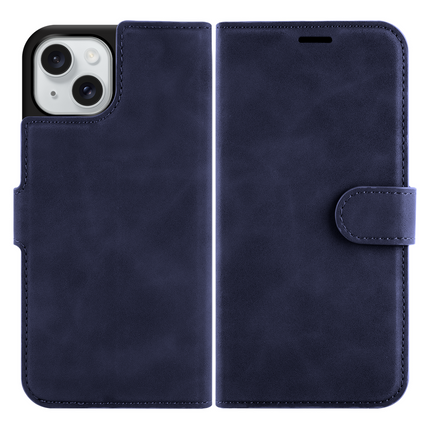 PrimeWallet Case - iPhone 14 - PU leather Wallet Case - Blue