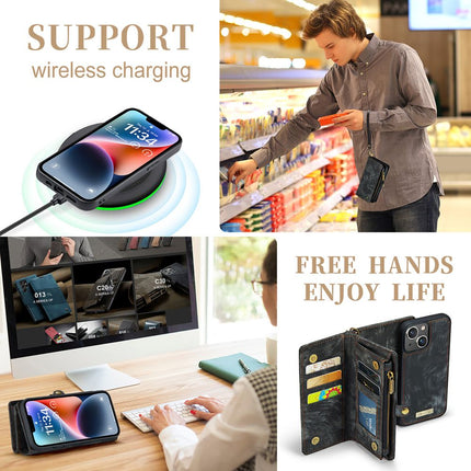 Caseme Case iPhone 15 - Multifunctional Wallet - Black