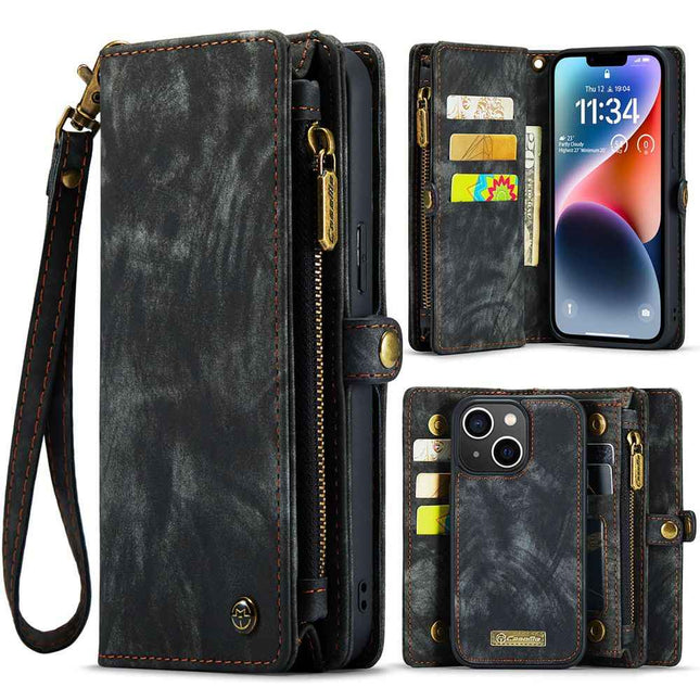 Caseme Case iPhone 15 - Multifunctional Wallet - Black