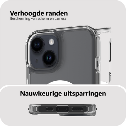 ArmorElite Case - iPhone 15 - Military Grade Back Cover - (compatible with MagSafe) - Clear