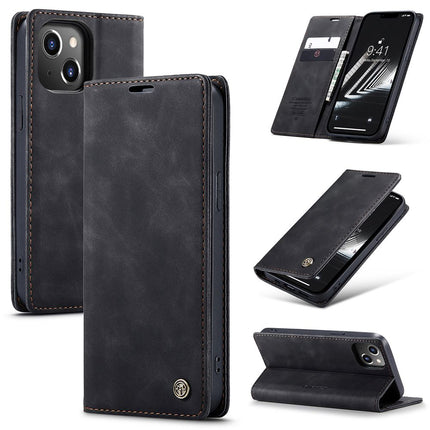 Caseme Case iPhone 15 Plus - Retro Wallet Case - Black
