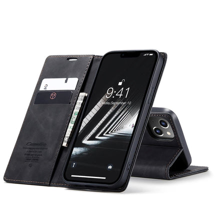 Caseme Case iPhone 15 Plus - Retro Wallet Case - Black