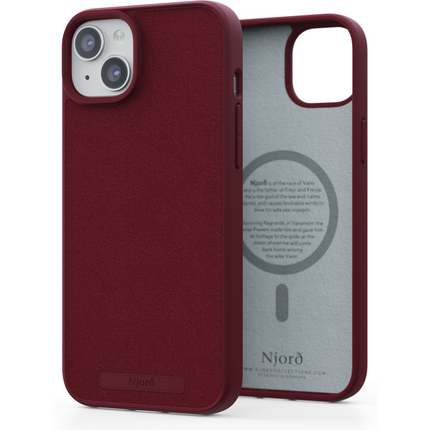 Njord Collections Case iPhone 15 Plus - Suede Comfort+ - Red
