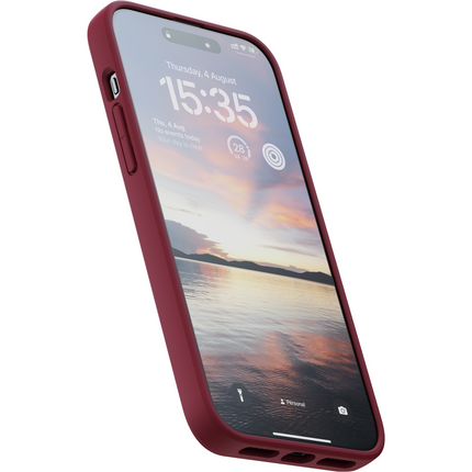 Njord Collections Case iPhone 15 Plus - Suede Comfort+ - Red