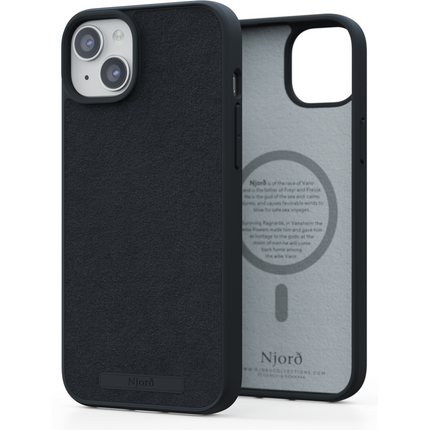 Njord Collections Case iPhone 15 Plus - Suede Comfort+ - Black