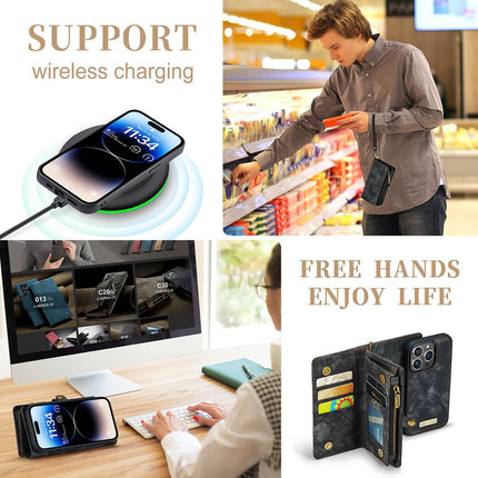 Caseme Case iPhone 15 Pro - Multifunctional Wallet - Black