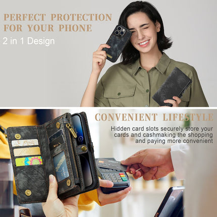Caseme Case iPhone 15 Pro - Multifunctional Wallet - Black