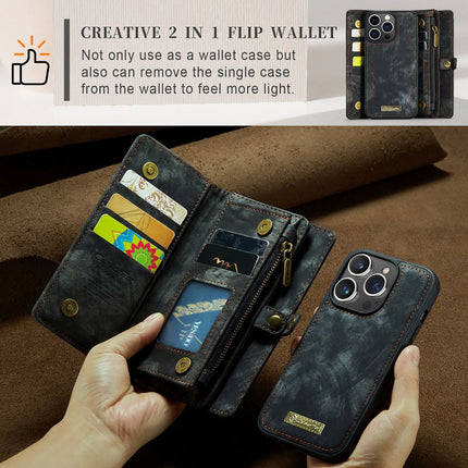 Caseme Case iPhone 15 Pro - Multifunctional Wallet - Black