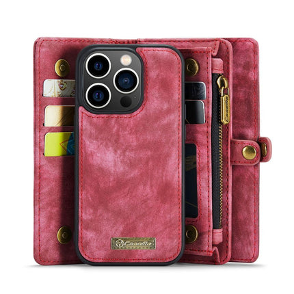 Caseme Case iPhone 15 Pro Max - Multifunctional Wallet - Red
