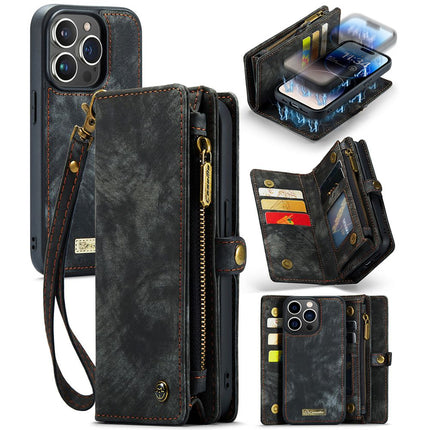 Caseme Case iPhone 15 Pro Max - Multifunctional Wallet - Black
