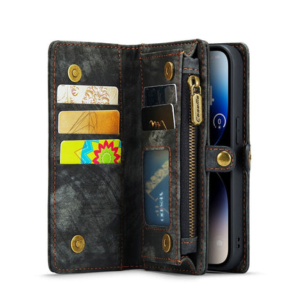 Caseme Case iPhone 15 Pro Max - Multifunctional Wallet - Black