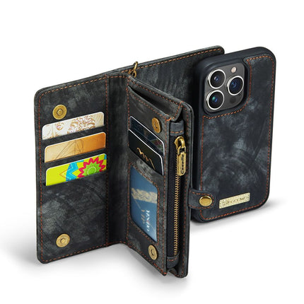 Caseme Case iPhone 15 Pro Max - Multifunctional Wallet - Black