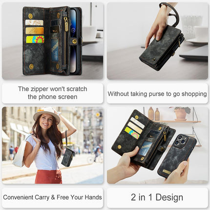 Caseme Case iPhone 15 Pro Max - Multifunctional Wallet - Black